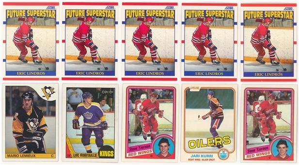 1980-90s NHL Hockey Card Collection Primarily Hall of Famer & Stars Rookie and Early Career Card Collection of (75+) 
